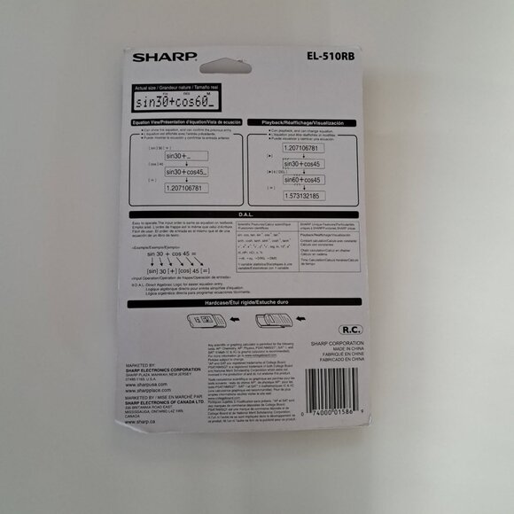 Sharp® EL510RB Scientific Calculator 160 Functions Direct Algebraic Logic D.A.L - Picture 2 of 2